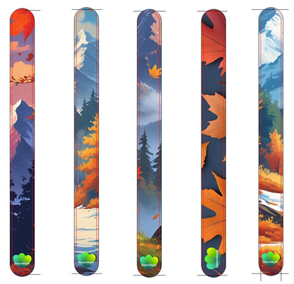 Silicone Strap with Autumn Design / Pulsera de Silicone con diseño de paisaje de Otoño